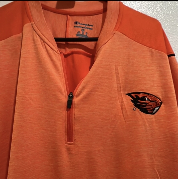 Oregon Beavers Champion 1/4 Zip Pullover Adult 2XL Great Condition - Picture 2 of 4